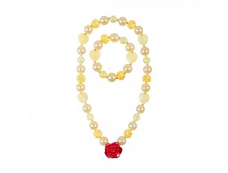 Set accesorii Belle Beautiful Rose Great Pretenders (bratara, colier)