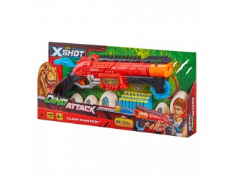 Blaster cu tragere rapida DINO Claw Hunter (2 oua medii, 4 oua mici, 24 cartuse) X-Shot