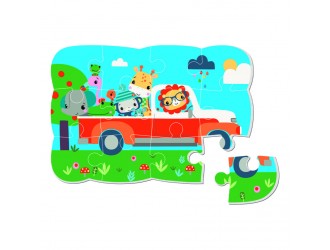 Puzzle magnetic А5 "Fisher Price. Calatoria vesela" Vladi Toys