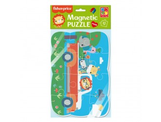 Puzzle magnetic А5 "Fisher Price. Calatoria vesela" Vladi Toys