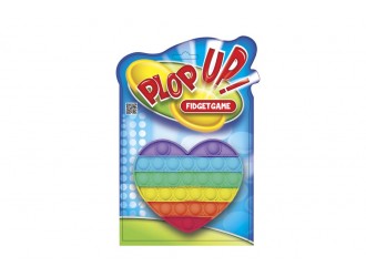 Jucarie Antistres Pop It 13,5x15cm Inima Curcubeu