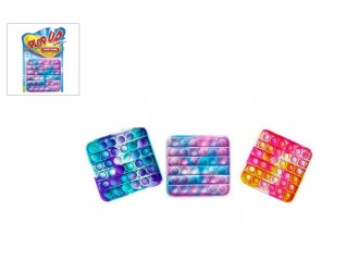 Jucarie Antistres Pop It 12,5cm patrat/rotund Multicolore
