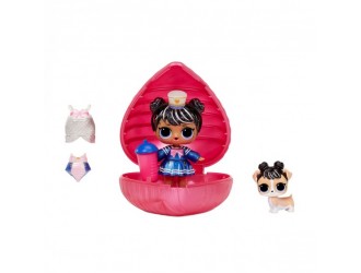 Set de joaca valiza roz cu papusa L.O.L. SURPRISE! Seria Color Change Bubbly Surprise