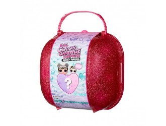 Set de joaca valiza roz cu papusa L.O.L. SURPRISE! Seria Color Change Bubbly Surprise