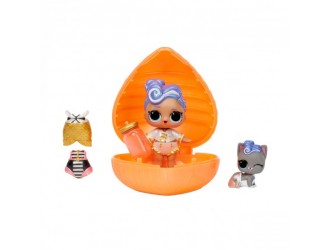 Set de joaca valiza oranj cu papusa L.O.L. SURPRISE! Seria Color Change Bubbly Surprise