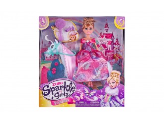 Papusa SPARKLE GIRLZ SET Printesa+Calut 27CM 660087