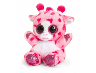 Jucarie de plus Girafa Roz Animotsu 15cm - Pink Heart Giraffe