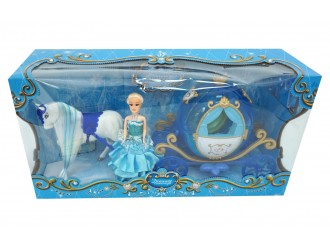 Jucarie Trasura cu sunete si lumini 44cm si papusa 15cm 25379