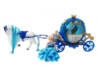 Jucarie Trasura cu sunete si lumini 44cm si papusa 15cm 25379