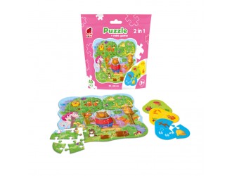 Puzzle 2 in 1 Magic forest 49 piese Roter Kafer