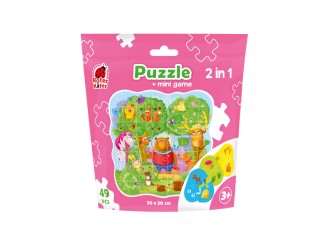 Puzzle 2 in 1 Magic forest 49 piese Roter Kafer