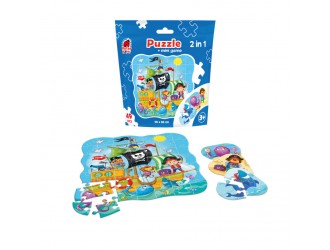 Puzzle 2 in 1 Pirates 49 piese Roter Kafer