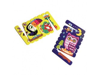 Joc educativ Puzzle Sticks Birds Roter Kafer