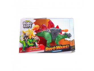 Jucarie interactiva Stegozaur luptator verde ROBO ALIVE ZURU