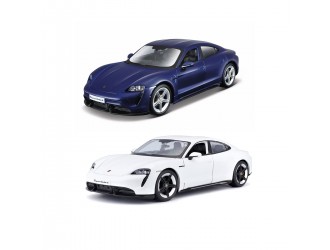 Model auto Porsche Taycan Turbo S (1:24) alb/albastru Bburago