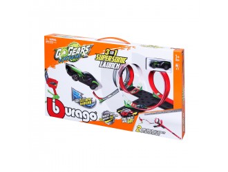 Set de joaca 3 in 1 traseu Supersonic Lounch Go Gears Bburago