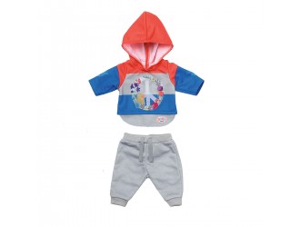 Set costum sportiv pentru papusa Baby Born de 43 cm (albastru)