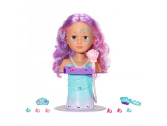 Set cap de papusa manechin Baby Born Sirena cu sistem de dus