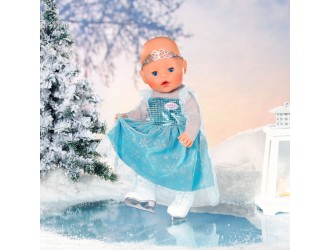 Set rochita si patine pentru papusa Baby Born de 43 cm