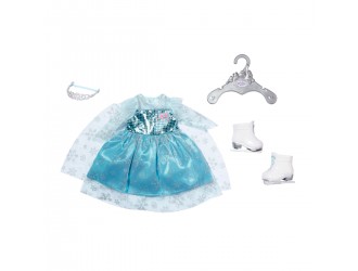 Set rochita si patine pentru papusa Baby Born de 43 cm