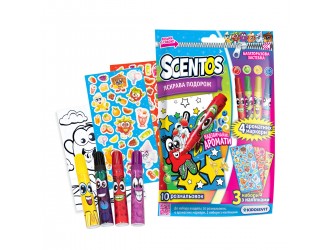 Set pentru creatie cu markere, planse de colorat si stikere SCENTOS