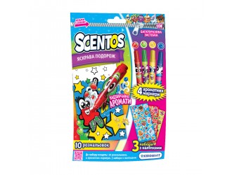 Set pentru creatie cu markere, planse de colorat si stikere SCENTOS