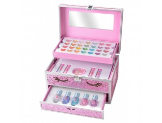 Trusa pentru machiaj si manichiura Unicorn Big Glitter Case, Martinelia