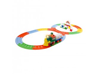 Set Trenut si cale ferata cu animale constructor KIDDIELAND