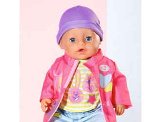 Papusa bebelus Baby Born 43 cm seria Imbratisari blande Fetita cu haine universale si accesorii