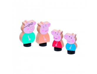 Set din lemn Figurine Familia Peppa Pig