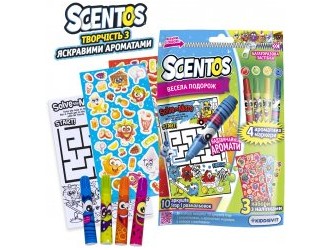 Set pentru creatie cu markere, planse de colorat si stikere SCENTOS
