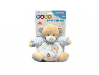 Jucarie de plus zornaitoare Ursulet (roz/albastru) 16CM UNIKATOY 25098
