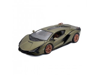 Model auto LAMBORGHINI SI?N FKP 37 (1:24) verde/rosu Bburago
