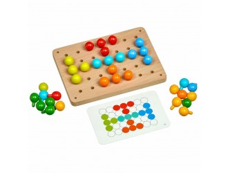 Set mozaic din lemn cu sireturi si sabloane Lucy & Leo