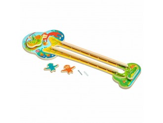 Joc din lemn pe perete - Maimutele viclene Lucy & Leo