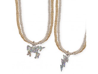 Accesoriu colier stralucitor UNICORN AND ZIPPER Great Pretenders