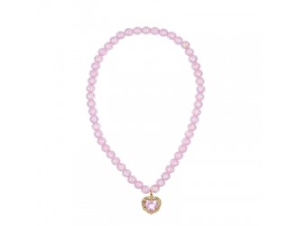 Accesoriu colier roz cu inimioara Great Pretenders