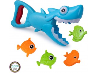 Jucarie Rechin pradator cu 4 pesti 31cm