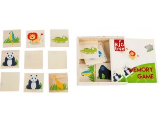 Jucarie Memo din lemn 16pcs 12,5x12,5x3cm Big Tree
