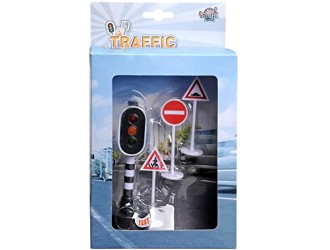Jucarie Semafor cu lumini si 3 semne de circulatie