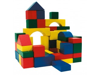 Set blocuri dn lemn multicolore 50 pcs 19,2x19,2x17cm Big Tree