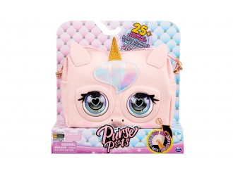 Gentuta pufoasa Unicorn Purse Pets cu sunete