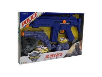 Set Justice politie arme si accesorii, cu sunete