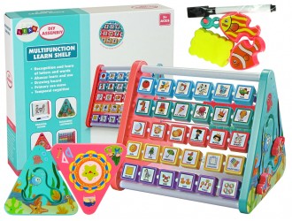 Jucarie educativa multifunctionala litere si cifre, tabla cu marker