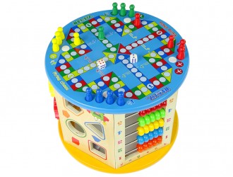 Jucarie din lemn, multifunctionala, Cub educativ
