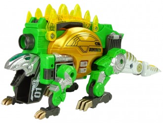 Blaster transformer Dinobots 2 in 1 Stegozaur verde