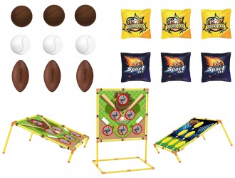 Joc de aruncare si tintire cu plansa Baseball si diverse tipuri de mingi