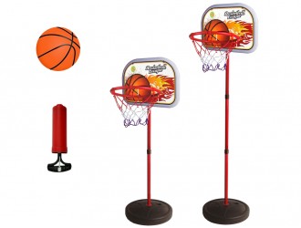 Cos de basket cu minge si pompa 100-160 cm