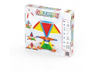 Set de constructie magnetic Supermag Multicolor 45 piese