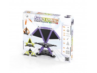 Set de constructie magnetic Supermag Technicolor 45 piese